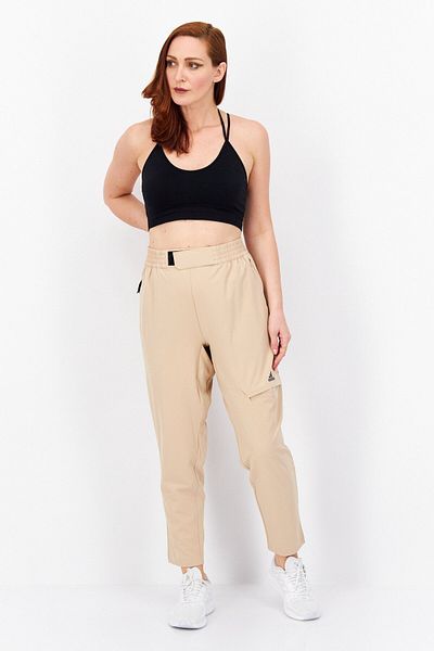 adidas Women Sportswear Fit Outdoor Jogger Pants, Beige