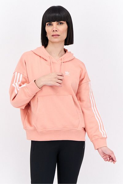 adidas Women Sportswear Fit Long Sleeve Outdoor Hoodies, Peach