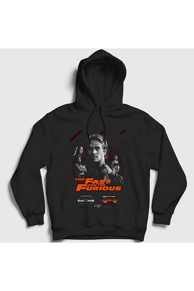 Presmono Унисекс суитшърт с качулка Paul Walker Fast and Furious Black - Fast and Furious 433941tt
