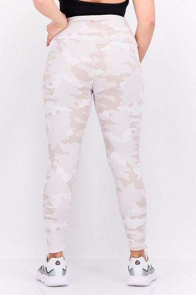 Onzie Women Camouflage Print Pull On Leggings, Beige
