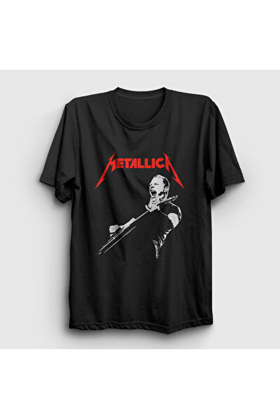 Presmono Metallica James Hetfield Gitara T-shirt - Unisex crna 435137tt