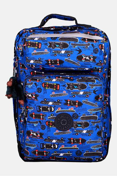 Kipling Men Allover Printed Backpack, 45 H x 36 L x 15 W cm, Blue Combo