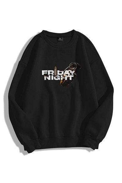 Trendiz Unisex Φούτερ Friday Night Crew Neck Hoodie