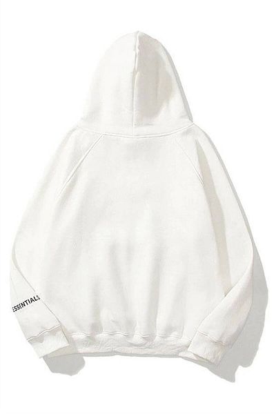 Trendiz Unisex Weißer Essentials-Sweatshirt-Hoodie