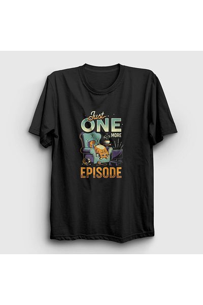 Presmono Just More Episode Cat Unisex Μαύρο T-Shirt - 450833 ττ