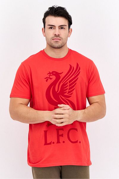 Liverpool Men Sportswear Fit Short Sleeves Outdoor T-shirt, Red