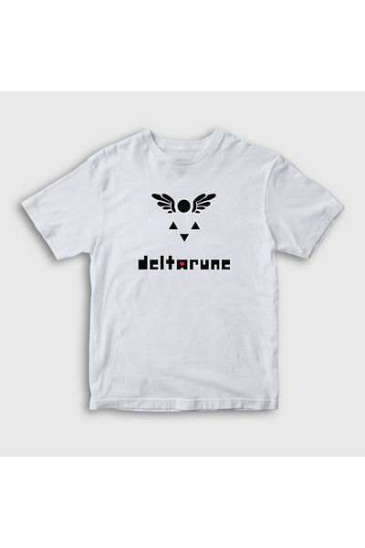 Presmono Tricou pentru copii Deltarune Undertale cu logo alb - Unisex 435967 tt