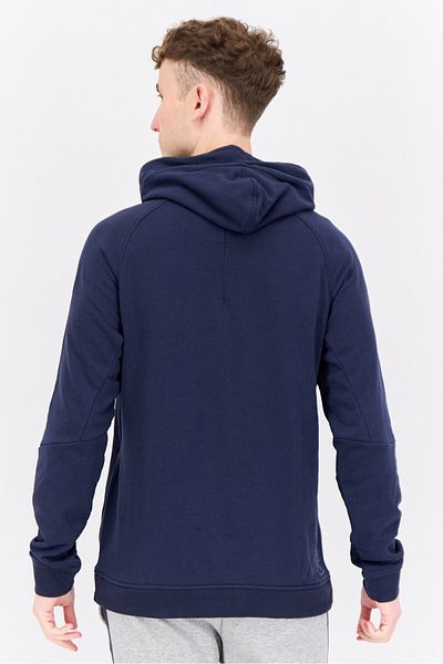 Kenneth Cole Men Active Hooded Solid Long Sleeves Sweatshirt, Navy