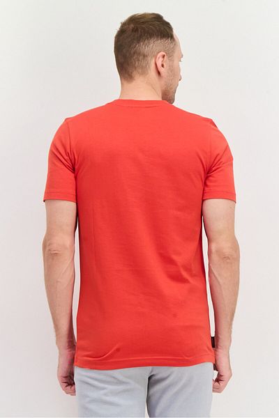 Puma Men Regular Fit Brand Logo Short Sleeves Outdoor T-shirt, Red