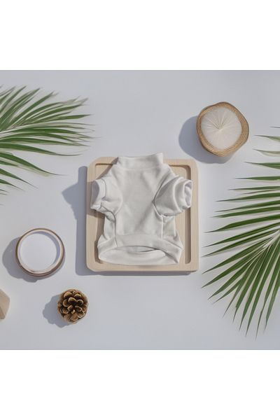 Lady Fify Plain White Tshirt for Cat Dog