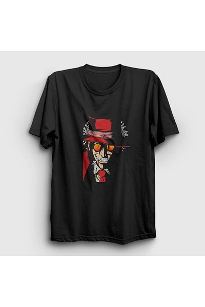 Presmono Anime Hellsing Unisex Μαύρο T-Shirt - Alucard 441173 ττ