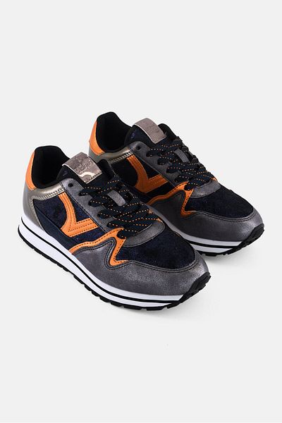 Victoria Women Cometa Metalizado Lace Up Outdoor Shoes, Navy