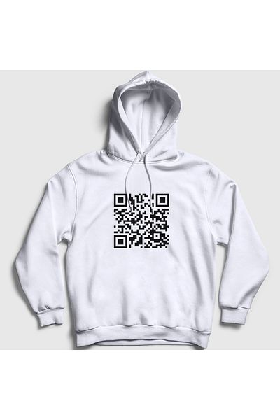 Presmono Φούτερ Rick Astley Unisex White Hooded Meme - Κωδικός Qr 461433 ττ