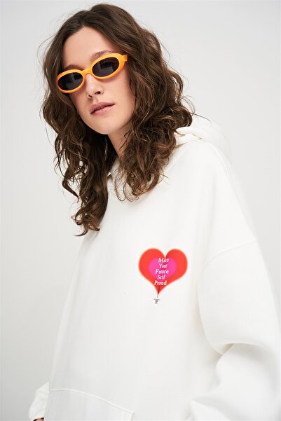 Trendiz Unisex Make Your Future Sweatshirt Hoodie White