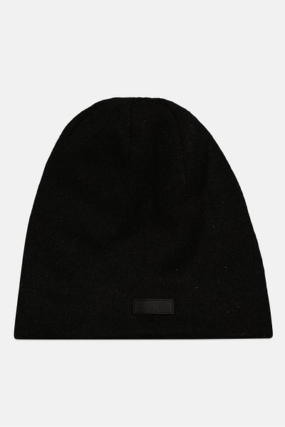 Kenneth Cole Men Herringbone Knit Sherpa Beanie Hat, Black