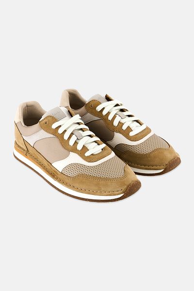 CLARKS Men Medium Craftrun Tor Lace Up Shoes, Khaki