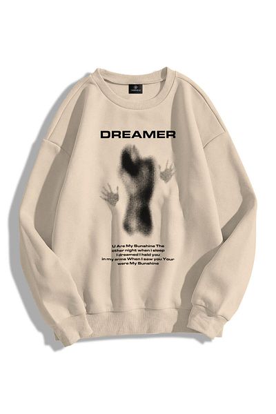 Trendiz Φούτερ Unisex Dreamer Crew Neck Hoodie Stone