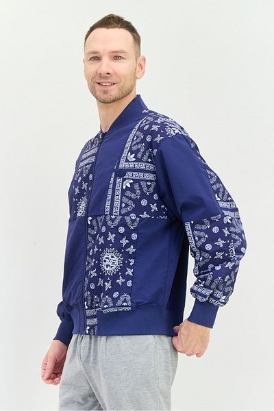 adidas Men Sportswear Fit Brand Logo Outdoor Jacket, Indigo Blue