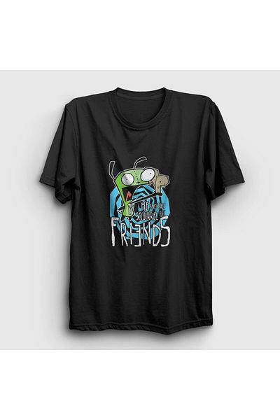 Presmono Μαύρο μπλουζάκι Unisex Me and My Cracker Are Friends - 448993 ττ