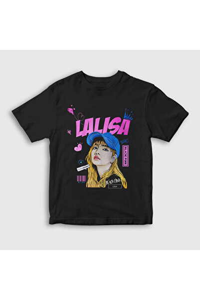 Presmono Blackpink unisex dečja T-shirt - crna Lalisa Lisa 440637tt