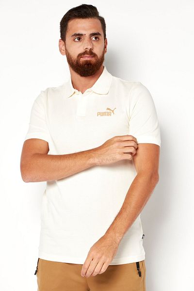 Puma Men Sportswear Fit Short Sleeve Training Polo Shirt, Cream