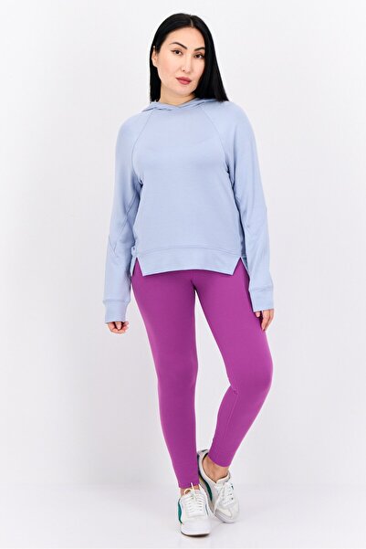 Hype Women Hooded Solid Sweatshirts, Light Blue