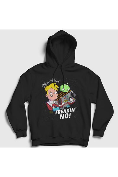 Presmono Унисекс суитшърт с качулка Freakin No Gary Final Space - черен - 435033tt