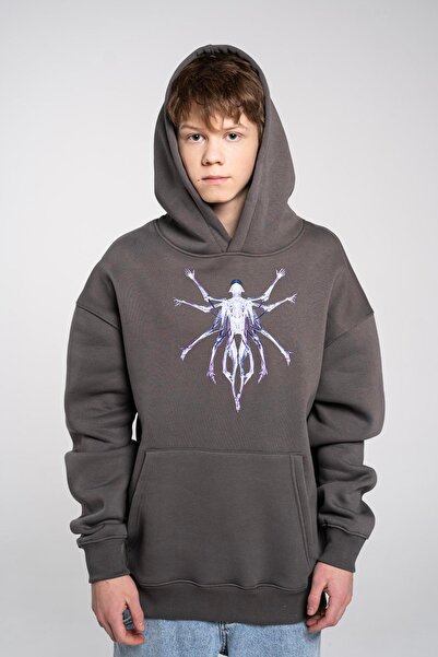 Trendiz Unisex φούτερ Alien Hoodie Anthracite