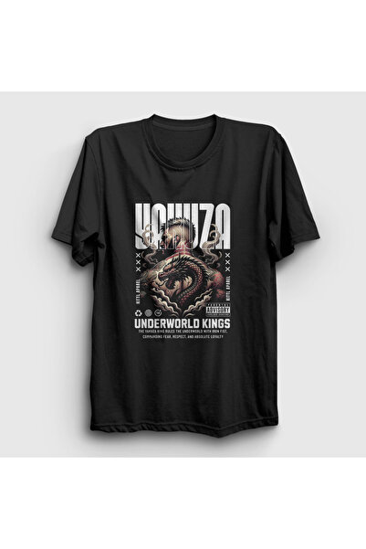 Presmono Yakuza tetovaža zmaja unisex crna T-shirt - Japan 473107tt