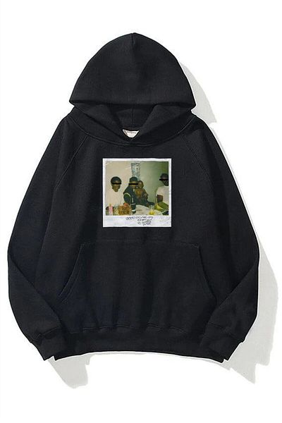 Trendiz Unisex Μαύρο φούτερ με κουκούλα Kendrick Lamar Maad City