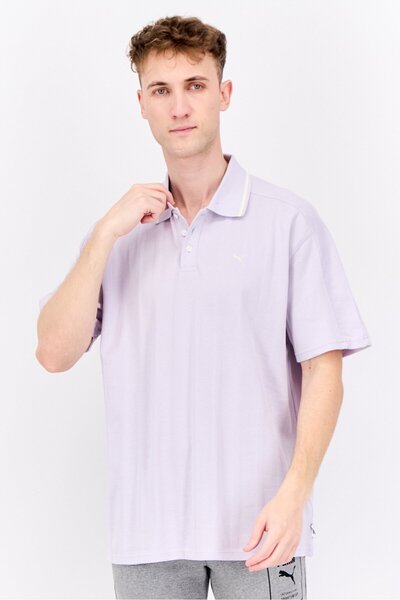 Puma x Select Men Sportswear Fit Short Sleeves Outdoor Polo Shirt, Lavender