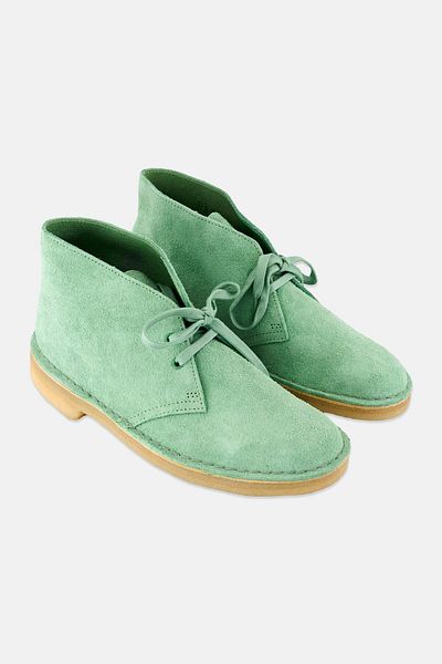 CLARKS Men Standard Desert Boot Lace Up Casual Shoes, Light Green