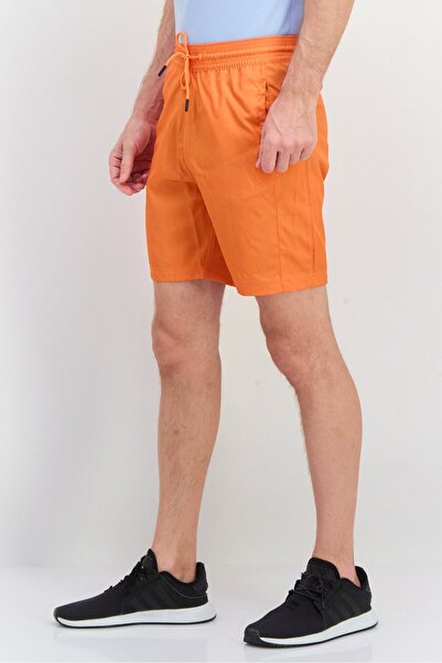 Sovereign Code Men Plain Basic Shorts, Orange