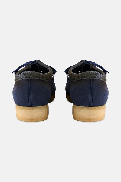 CLARKS Men Standard Wallabee Lace Up Shoes, Slate Blue