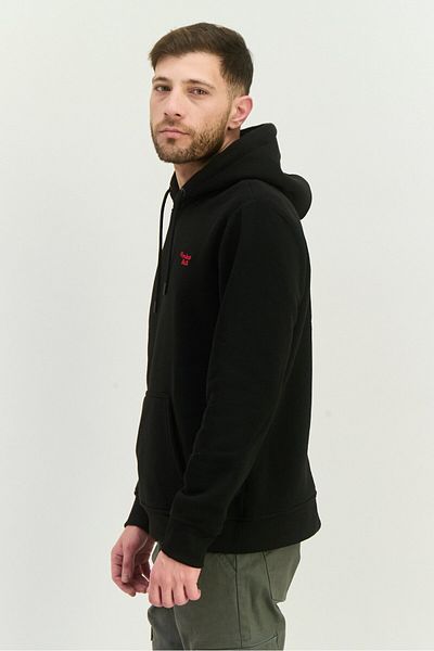 Members Only Men Embroidered Logo Long Sleeves Hoodie, Black