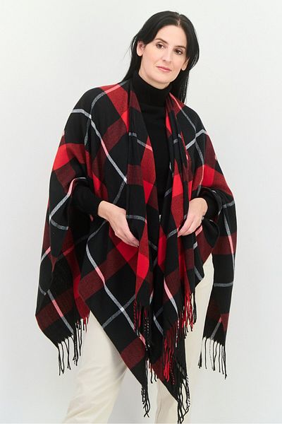 Adrienne Vittadini Women Checkered Scarfs, Red
