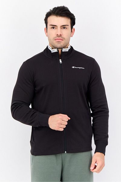 Champion Men Sportswear Fit Long Sleeves Running Sweatshirt, Black