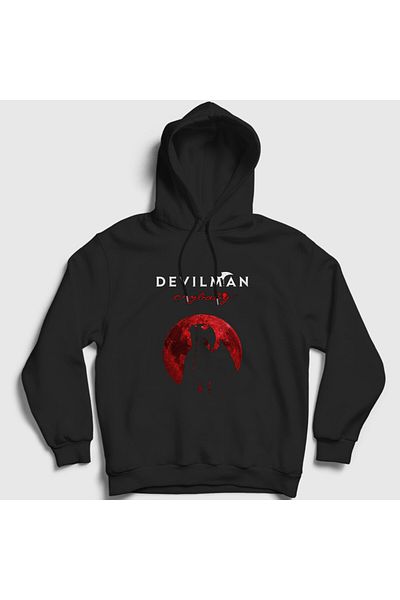 Presmono Унисекс суитшърт с качулка и черна качулка с аниме Devilman Crybaby - 460977tt