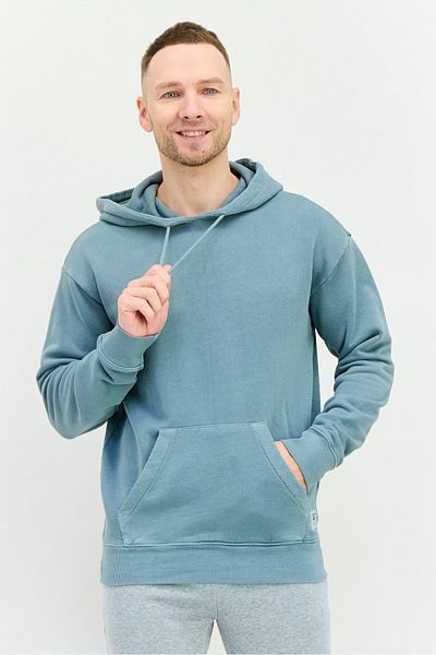 Reebok Men Sportswear Fit Long Sleeve Outdoor Hooded Sweatshirt, Pale Green