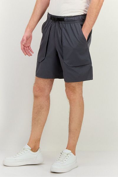 motion Men Sportswear Fit Outdoor Shorts, Dark Grey