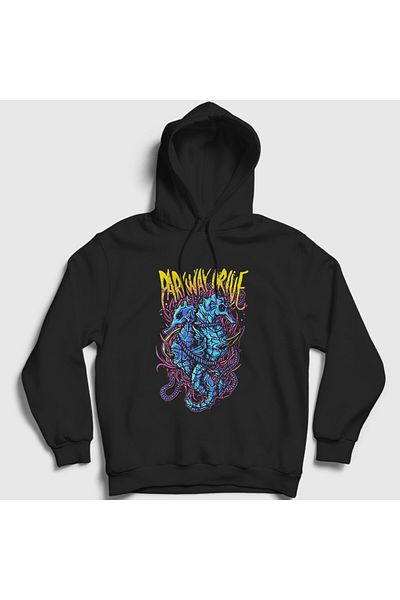 Presmono Seahorses Parkway Drive Unisex Μαύρο φούτερ με κουκούλα 461520 ττ