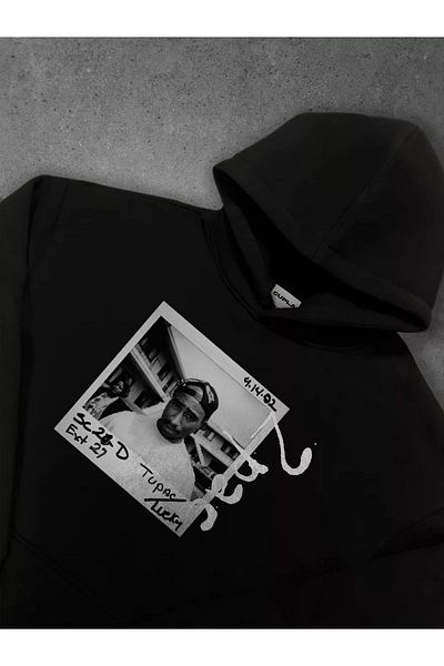 Cupla Μαύρο φούτερ Unisex 2Pac