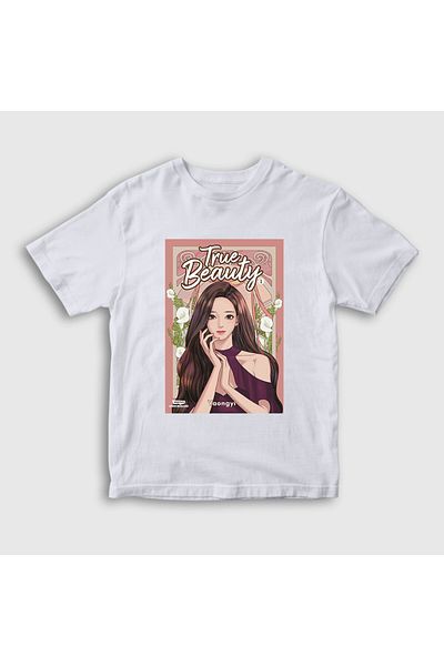 Presmono Tricou alb unisex pentru copii - Lim Joo Kyung True Beauty 475809 tt