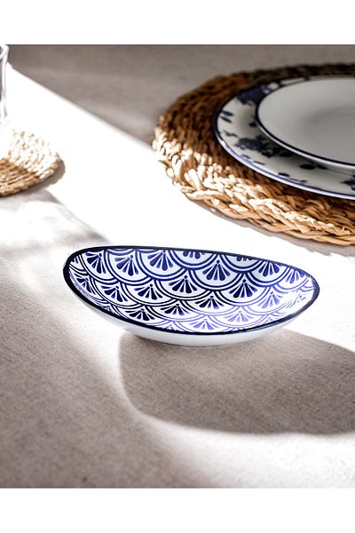 Madame Coco Rêve Bleu Belfort New Bone China farfurie ovală