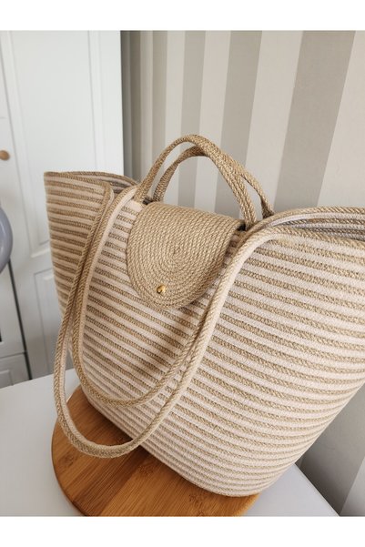Yektayla Handmade Straw Beach Bag, Designer Beach Bag, Shoulder Bag, Shoulder Bag