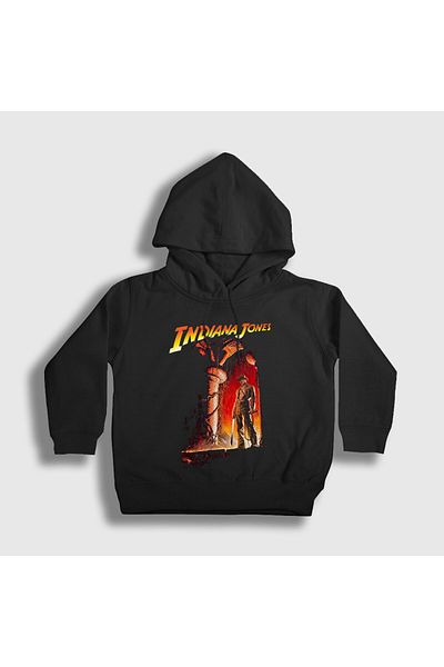 Presmono Унисекс детски суитшърт с качулка Indiana Jones Temple of Doom - черен 487872tt