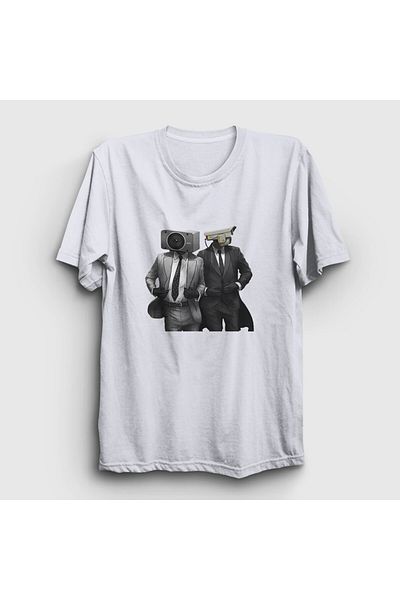 Presmono Μπλουζάκι τουαλέτας Unisex White Team Skibidi 482370 ττ
