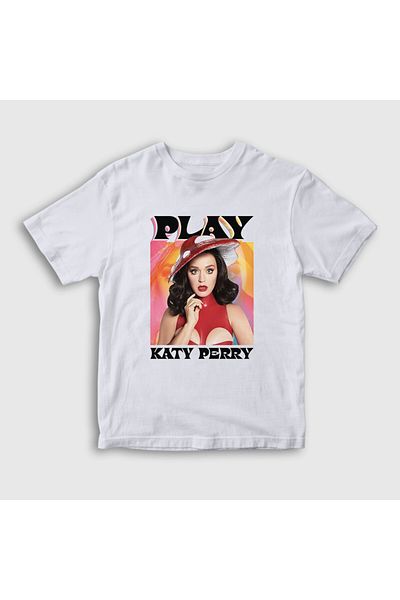 Presmono Tricou alb unisex pentru copii - Play Music Katy Parry 486498 tt