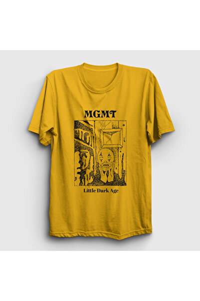 Presmono Футболка Little Dark Age Rock Mgmt Unisex Sarı - 490347tt