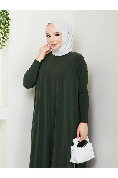 MODAMÜNASİP Εξαιρετικό άμμο οβάλ τουνίκ πολύ απαραίτητο